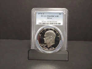 1776-1976 S Eisenhower IKE Silver Dollar, PCGS Proof-69 Deep Cameo FREE Shipping - Picture 1 of 7