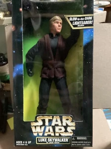 STAR WARS LUKE SKYWALKER JEDI GEAR 12" FIGURE NIB HASBRO 1998 GLOW IN DARK SABER - Picture 1 of 4