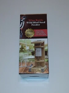 *Brandneu* Weinflasche Natur Zeder Wildvogelfutterhaus inklusive Flasche! - Bild 1 von 3