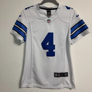 Dallas Cowboys Dak Prescott Jersey Women's M White Nike On Field - Picture 1 of 8