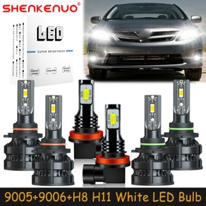 Faro LED blanco luz antiniebla luz alta baja para Toyota Corolla 2009-2015 Z8 - Imagen 1 de 21