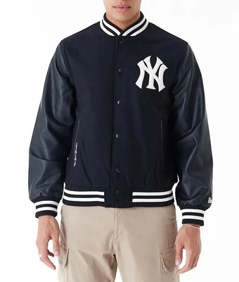 Men & Women NY Yankees World Series Black Varsity Bomber Jacket - Image 1 of 4