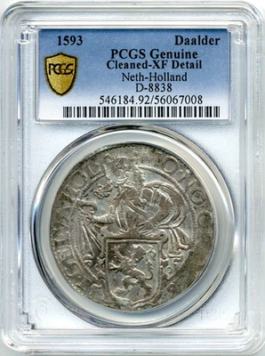 1593 Daalder Netherlands - Holland - PCGS EF Detail - Image 1 of 3