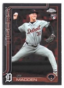 2025 Topps Chrome - Rookie - Ty Madden #285 RC Detroit Tigers - Picture 1 of 2