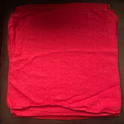 Red Cloth Napkin, Square Table Linen, Cotton Blend, Brazil Made - Image 1 of 2