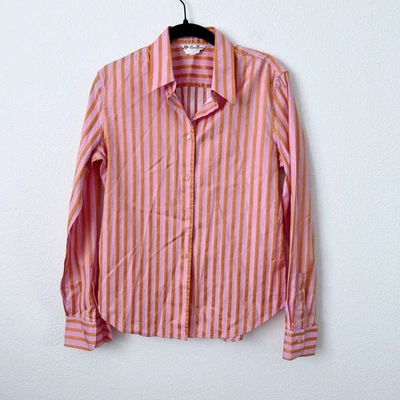 Camisa listrada vintage Loro Piana com botões IT 46 EUA 10 - Imagem 1 de 4