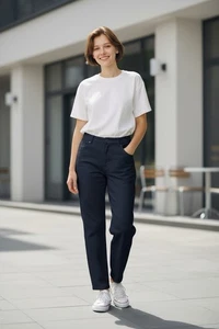 Chicos Perfect Stretch Josie Slim Ankle Hose Damen Large/2 schwarz - Bild 1 von 7