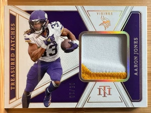 Aaron Jones 2024 National Treasures - Treasured Patches Gold /10 Vikings #TP-AJS - Picture 1 of 3