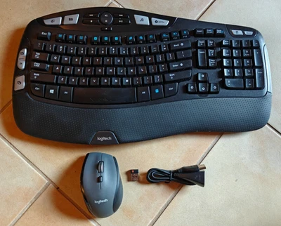 Logitech MK550 Comfort Wave Wireless Keyboard & Mouse Combo USB Dongle WORKING! - Image 1 of 4