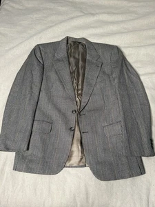 Vintage Burberrys Blazer Mens 40 Herringbone Tweed Wool Sport Coat 80s B22 - Picture 1 of 11