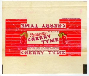 c1940s Pearson's Cherry Tyme candy bar wrapper 1-1/4 oz - Minneapolis Minnesota - Picture 1 of 2