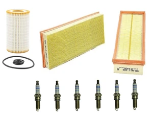 Air Filters Kit w/ Oil Filter & 6xSpark plugs BOSCH/MANN for Mercedes C230 - Picture 1 of 1
