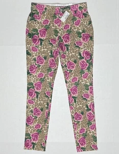 Place Girls Orchid and Leopard Print Pants size 14 (27”waist) - Picture 1 of 8