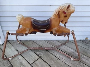 Vintage Antique "Wonder Horse" 4-Springs Rocking Bouncing Horse very cute ❤️❤️❤️ - Picture 1 of 14