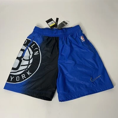 Шорты Nike Brooklyn Nets 20/21 городской выпуск Courtside увеличенный логотип NBA S новые с ценниками - Изображение 1 из 4