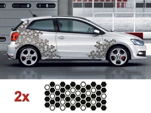 D1 Sticker Set Honeycomb Hexagon Hexa For All Cars Tuning Decal - Picture 1 of 2