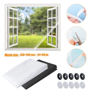 5x Window Screen Mesh 51x59in Mosquito Proof Durable Mosquito Net for Door Patio - Picture 1 of 21