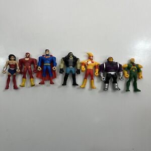 Superman The Flash Wonder Woman Lot Of 7 DC Comic Mighty Minis Action Figure 2”