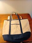 22" Extra Large Open Top Shopping Tote Grocery Bag with Outer Pocket Canvas