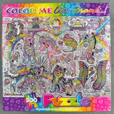 Rompecabezas Lisa Frank 300 piezas Color Me 18x24" *NUEVO rompecabezas sellado caja abierta* Foto 1 de 3