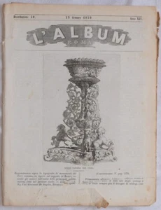Album De Roma 1859 Ivoire De Eléphants Topographie Roma Ivory Peinture - Picture 1 of 1