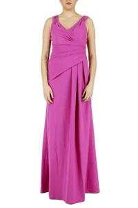 Armani Collezioni Full Length Gathered Evening Dress Size 46 10 Fuchsia - Picture 1 of 13