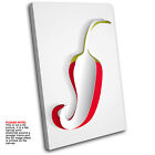 Red Hot Chilli Food Kitchen SINGLE CANVAS WALL ART Picture Print VA