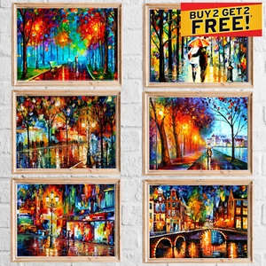 Leonid Afremov Wall Art Poster Print Colourful Posters Living Room Bedroom - Picture 1 of 11