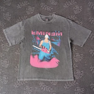 Yao888 Eminem 2001 Mask Chainsaw Tour Vintage Tee 100% Cotton Streetwear Hiphop - Picture 1 of 13