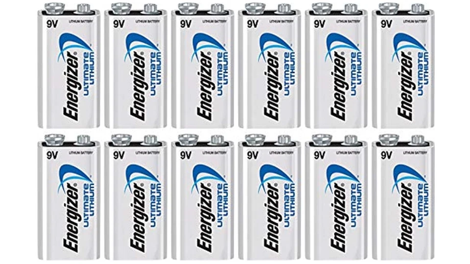 12 Energizer Ultimate Lithium 9V (9 Volt) Batteries (L522, 6LR61, 1604LC) - Image 1 of 1