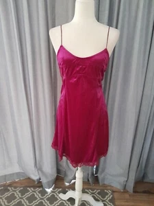 Free People NWT Intimately Velvet Slip Mini Dress Medium M Bright Orchid OB69026 - Picture 1 of 4