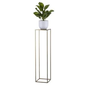 HowHomely Blumenständer Metall gold 100 cm Blumensäule Ständer Loft Dekoration - Bild 1 von 10