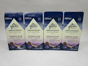 Lot of 4 Glade Cool Mist Diffuser Choose Calm Refill Oils Lavender+Sandalwood - Picture 1 of 3