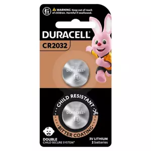 2 X CR2032 3V DURACELL LITHIUM WATCH BATTERY ON CARD SHIPPED SYDNEY - Picture 1 of 2