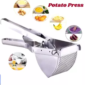 Heavy Duty Steel Potato Ricer Puree Masher Juicer Vegetable Fruit Press Maker - Picture 1 of 13