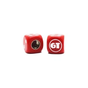 GT BMX Dice Tire Valve Caps (Pair) - Red - Picture 1 of 1