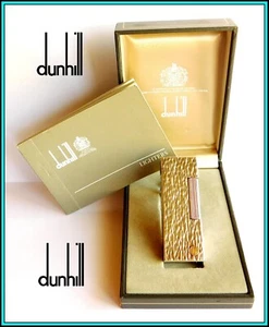 DUNHILL Rollagas Silver Plated LIGHTER / Briquet, with Box & Papers - SERVICED - Picture 1 of 21