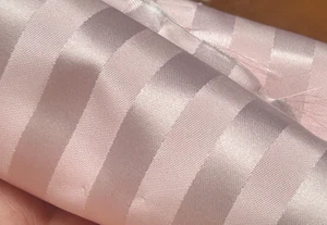 Cinta vintage 4 7/8" raya acetato tafetán 29" piezas rosa hecho en Francia - Imagen 1 de 2