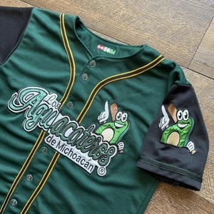Herren kleines Aguacateros de Michoacan Mexiko bestickt Sport Knopfleiste Trikot - Bild 1 von 7