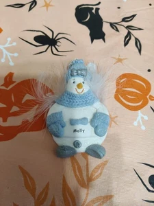Snow Buddies Isabella personalisierter Schneemann Ornament NEU - Bild 1 von 5