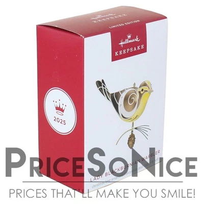 Hallmark Ornament 2025 The Beauty of Birds Lady Blackburnian Warbler Ornament