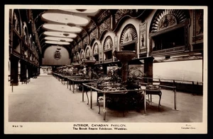WEMBLEY EXHIBITION 1924, CANADIAN PAVILION INTERIOR, REAL PHOTO WILDT & KRAY - Picture 1 of 2