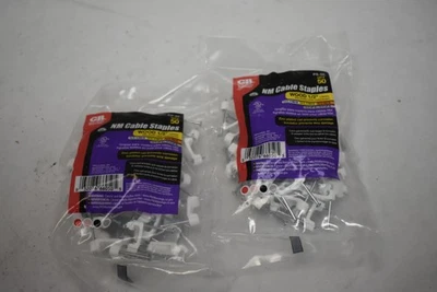 Grapas de cable Gardner Bender casi nuevas 1/2" madera 50 unidades zinc chapado resistente a los rayos UV 100 un. Foto 1 de 4