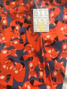Lularoe OS One Size Leggings Unicorn Blue Orange Foxes HTF 🦄 New Unicorn - Picture 1 of 7