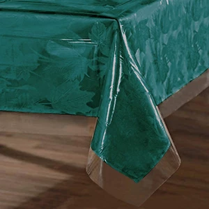 Clear Plastic Tablecloth 100% Waterproof Oil Proof Spill Proof PVC Table Cloth W - Picture 1 of 6