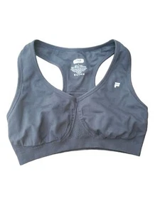 Fila Sport Sports Bra Small Womens Black Racer Back Stretchy Unpadded Wire Free - Picture 1 of 3