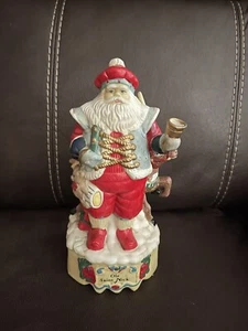Ceramic Ole Saint Nick Music Box 1997 11 Inches - Picture 1 of 4