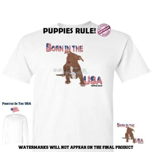 Maglietta grafica Puppies Rule Pit Bull Pitbull #3 Dog Born In The USA Series - Foto 1 di 5