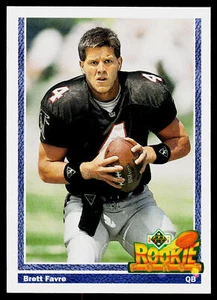 Brett Favre, 1991 cubierta superior, #647, Atlanta Falcons, - Imagen 1 de 2
