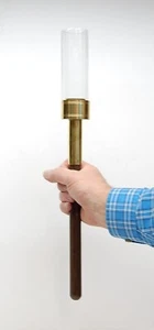 LEICHT GEBRAUCHTE PROZESSIONSHANDTASCHENLAMPE / LEUCHTER / ACOLYT (Q # 308A) - Bild 1 von 7